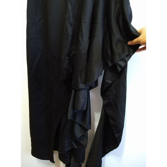 Cocktail Maxi Dress with side open leg Ruffle Size Large Unique style - Picture 3 of 8